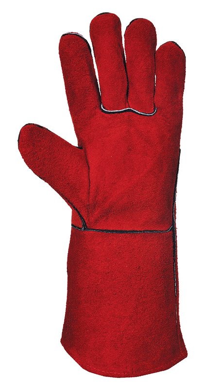 Gant Soudure En cuir Rouge